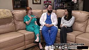 Ditria Rose endures mandatory hitachi orgasms lesbian POV