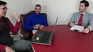 prim office erupts into bareback slut orgy with double penetrations