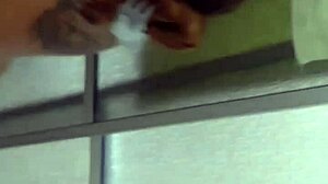 after the shower filming she bends over doggy and gives her tight ass to the naughty guy