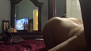 my latina wife bounces her huge ass riding massive dildo till pussy squirts wet