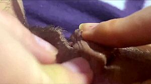 big clit cums hard up close