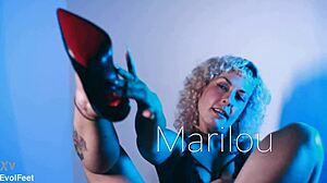 GORGEOUS MARILOU BACK FOR EVIL FEET WORSHIP AND HOT PUSSY TOY FUCK