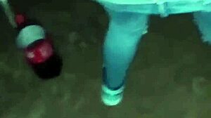 Post-Party Teen Slut Spreads Legs on Street for Quick Rough Facial Cumshot