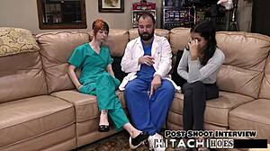 Ditria Rose endures mandatory hitachi orgasms lesbian POV