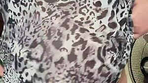 Pregnant Maid Bursts Out Big Tits and Hairy Pussy on Solo Cam Show!