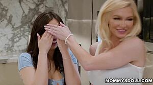 chloe surreal teases stepmom serene siren with facesitting licks and tribbing passion?