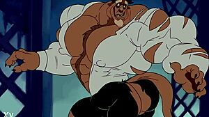 Beast Bodybuilder Muscles Grow Furry Cock Bulges Massive