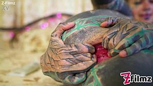 Tattooed Goth Punk Fingers Pussy Ass Toy Fucks Gapes Prolapse