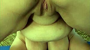 Hot Mature Vee Bends and Stretches Saggy Tits in Naked Yoga Routine