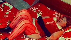 Granny Carmen's Dildo Orgasms Explode Needing Real Fuck