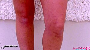 that cute blonde teen model strips sexy on casting sofa