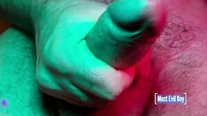 Close-Up Frontal Monster Cock Masturbation Cumshot