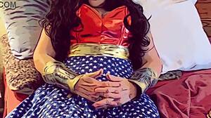 imagine a granny in corset fishnets cosplaying justice league giving epic blowjob to the team.