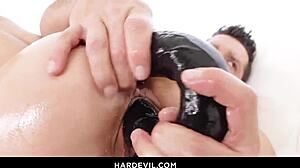 brooklyn gy chokes on nomars monster cock before ass to mouth pounding!