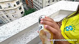 surprised hottest brazil teen with outdoor anal creampie pounding