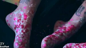 these kinky feet get so turned on from barefoot tickling lickin n choking games...