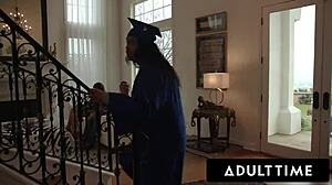 Pov Sneaky Public Fuck Turns into Wild College 3-Way!