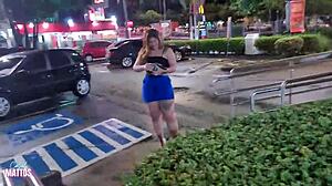 Bisexual Amateurs Eat Natural Tits And Pussy At Outdoor Fast Food Public Spot