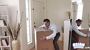 Fucking petite asian teen doll sami parker while shopping hard!