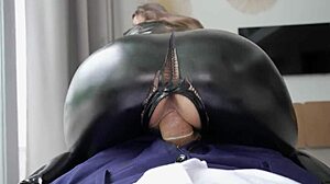 boss unloads deep pussy creampie when brunette secretary ditches condom