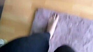 socks fetish teen wakes up early showing off her pretty feet collection