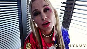 Stepbrother, you're tied up now - time for Lola Myluv to ride your huge cock hard!