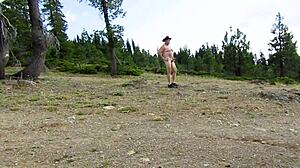 Holy fuck, Simscristian05 strips naked on mountain top flashing sheer body outdoors!