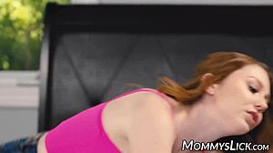 oh man my red haired stepmom and i scissoring our pussies so hard together!!