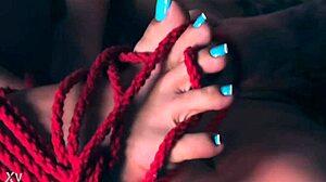 these kinky feet get so turned on from barefoot tickling lickin n choking games...