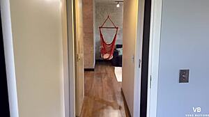 stepmom prostitute rents apartment secretly for daily bareback rides and barefoot latina sex