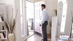 Fucking petite asian teen doll sami parker while shopping hard!