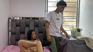 whoa i took my little stepsister's virginity enjoying her tight colombian pussy