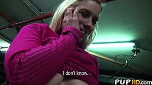 Blonde Teen Pounds Cock Outdoor!