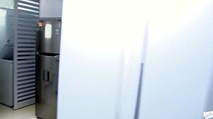 Karla rivera the blonde latina maid gets garage smashed by monster cock!