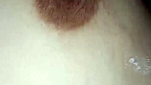 gretala shoves huge dildo cock between slutty tits