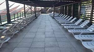 We captured our wild holiday with intense outdoor spanking and moans everywhere