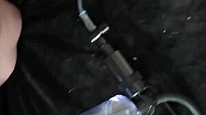 chubby babe's swollen pussy lips drip for monster cock pump