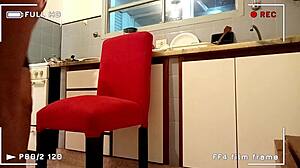 whoa caught my stepdad filming our kitchen fuck in fishnets it's free for subs