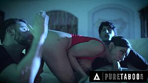 hey, hailey rose got caught taking cum facials from bff's stepdad and stepbro - party's done