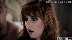 redhead tied up cuckold watches big cock fuck