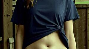 lingerie models strutting barefoot around the sexy ranch in panties 🐄👠