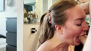 big tits milf takes double blowjob monster cocks threesome