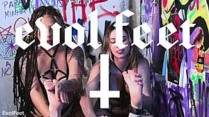 Training my naughty latina slave's feet with bondage licking and domination