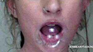 milf's sloppy deepthroat on monster cock ends in cum bubble