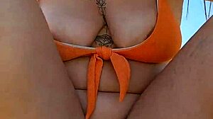 flashing my tits outside trying to buy stuff paying with boobs