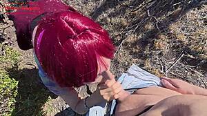 couple bisexual cosplay public hill fuck ends cum tits trailer