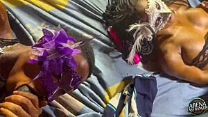 Two skinny small tits teens lingerie play leads to big black cocks hardcore 4some doggystyle