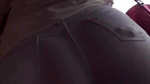 Candid Big Ass Amateur Caught on Bus