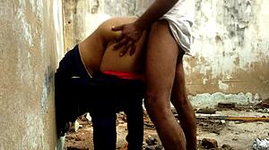 saw my friend's stepmom peeing in the jungle then made her my horse for wild outdoor pounding