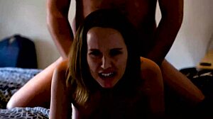 pregnant brunette beauty fucked hard creampied tight wet pussy bed